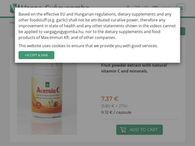 'vargagyogygomba.hu' screenshot