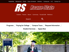 'roanestate.edu' screenshot