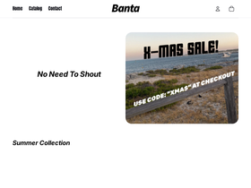 Banta Clothing website screenshot
