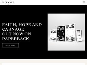 'nickcave.com' screenshot