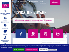 'montpellier.aeroport.fr' screenshot