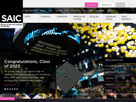 'saic.edu' screenshot