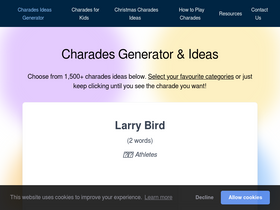 'getcharadesideas.com' screenshot