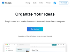 'getupnote.com' screenshot