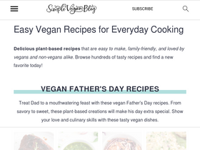'simpleveganblog.com' screenshot
