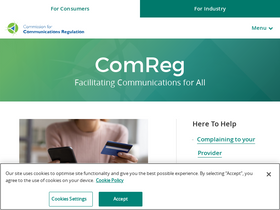 'comreg.ie' screenshot