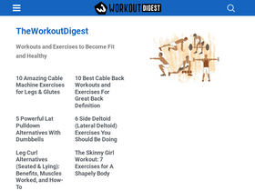 'theworkoutdigest.com' screenshot