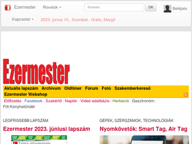 'ezermester.hu' screenshot
