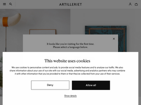 'artilleriet.se' screenshot