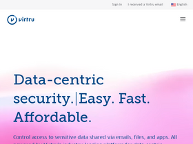 'virtru.com' screenshot