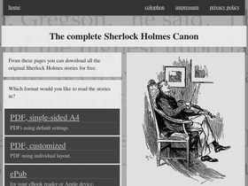 'sherlock-holm.es' screenshot