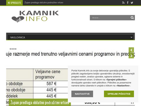 'kamnik.info' screenshot