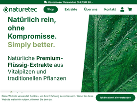 naturetec.ch homepage screenshot