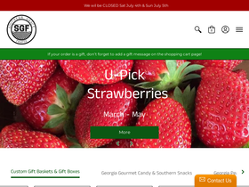 georgiastrawberries.com homepage screenshot
