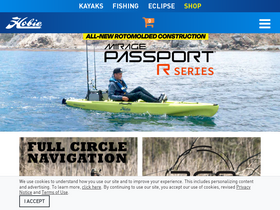 'hobie.com' screenshot