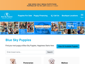 'blueskypuppies.com' screenshot