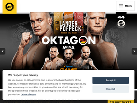 'oktagonmma.cz' screenshot