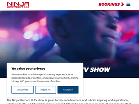 'ninjawarrioruk.co.uk' screenshot