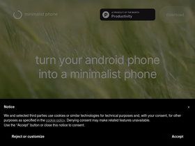 'minimalistphone.com' screenshot