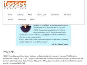 'fossee.in' screenshot