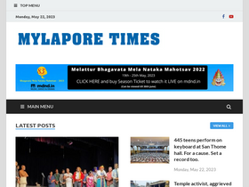 'mylaporetimes.com' screenshot