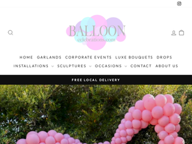 ballooncelebrations.com homepage screenshot