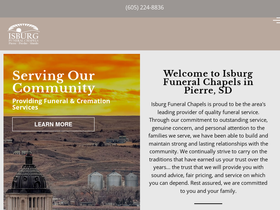 'isburgfuneralchapels.com' screenshot
