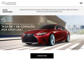 'lexus.mx' screenshot