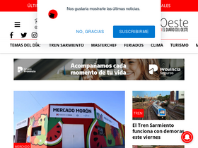 'vivieloeste.com.ar' screenshot