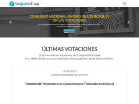 'dequesetrata.com.ar' screenshot