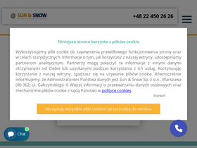 'sunandsnow.pl' screenshot