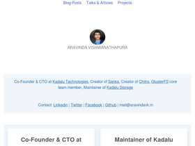 'aravindavk.in' screenshot