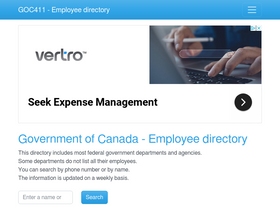 'goc411.ca' screenshot