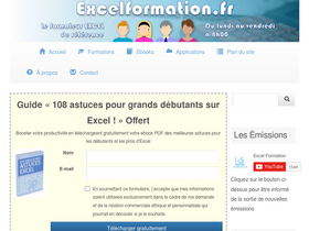 'excelformation.fr' screenshot