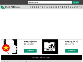 'loibaihat.biz' screenshot