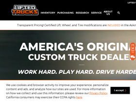 'liftedtrucks.com' screenshot