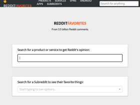 'redditfavorites.com' screenshot