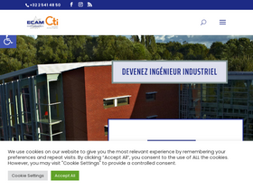 'ecam.be' screenshot