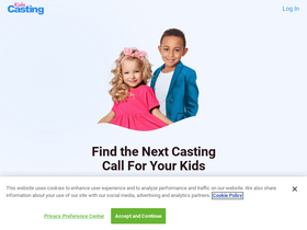 'kidscasting.com' screenshot