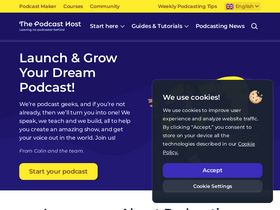 'thepodcasthost.com' screenshot