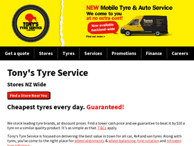 'tonystyreservice.co.nz' screenshot