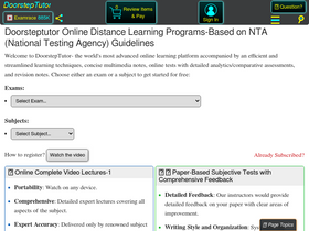 'doorsteptutor.com' screenshot