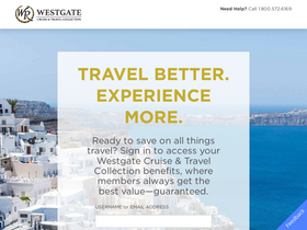 'westgatecruiseandtravel.com' screenshot
