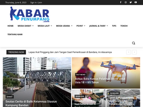 'kabarpenumpang.com' screenshot