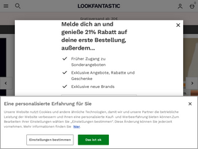 'lookfantastic.de' screenshot