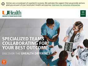 'umiamihealth.org' screenshot