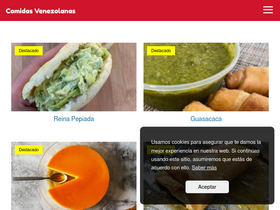 'comidasvenezolanas.org' screenshot