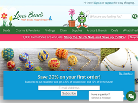 'limabeads.com' screenshot