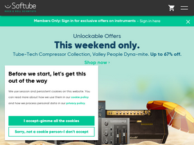 'softube.com' screenshot