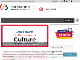'culture.be' screenshot
